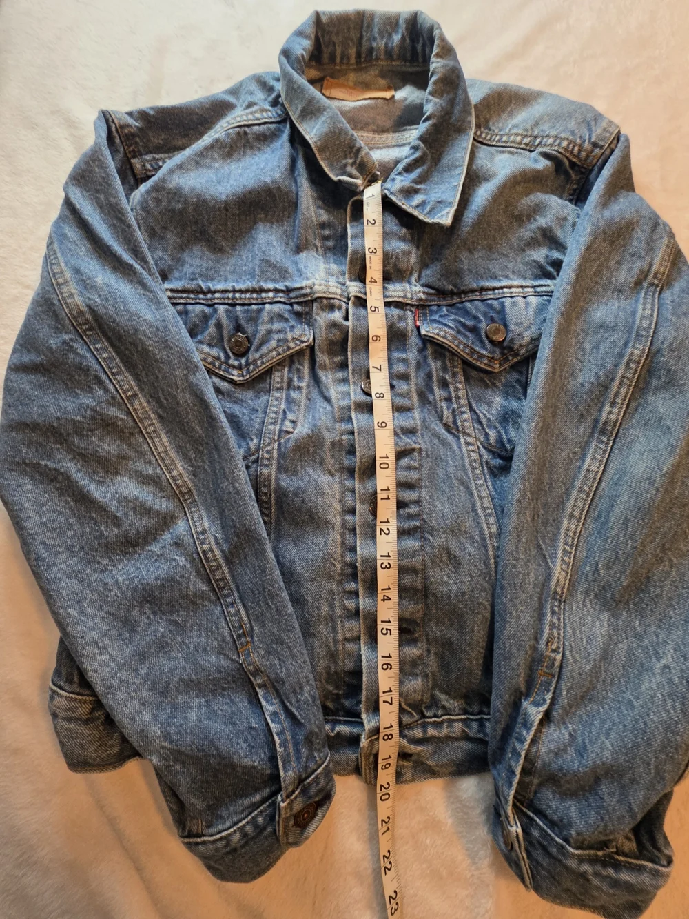 Vintage Levi’s Denim Jacket Men’s 46R Large USA Made Blue Jean - Picture 4 of 8